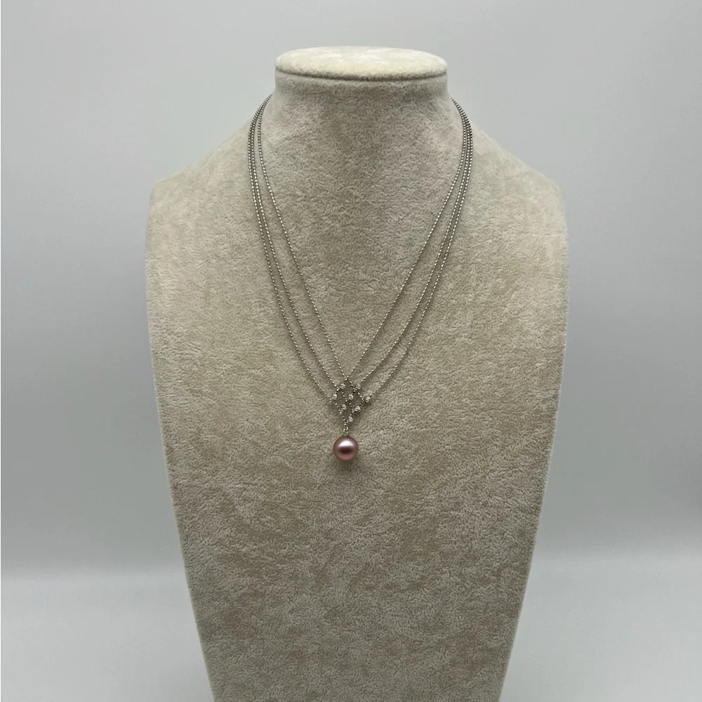 Elegant Sterling Silver Edison Pearl Pendant Necklace - Picture 7 of 7